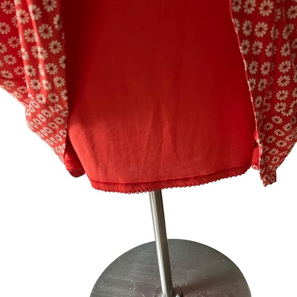 Maeve Anthropologie Size 1X Tangerine Orange Brianne Floral Cowl Neck Midi Dress - Picture 6 of 16